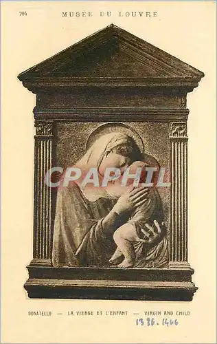 Cartes postales Donatello La Vierge et l'Enfant Musee du Louvre