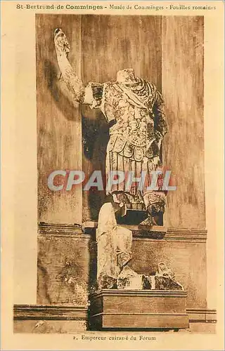 Cartes postales Empereur Cuirasse du Forum St Bertrand de Comminges Musee de Comminges Fouilles Romaines