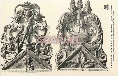 Cartes postales Cathedrale de Saint Bertrand de Comminges (Haute Garonne) Interieur Cartouches Couronnant les Bo