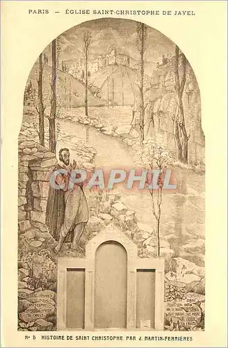 Cartes postales Eglise Saint Christophe de Javel par Martin Perrieres