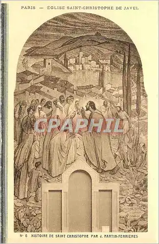 Cartes postales Eglise Saint Christophe de Javel par Martin Perrieres