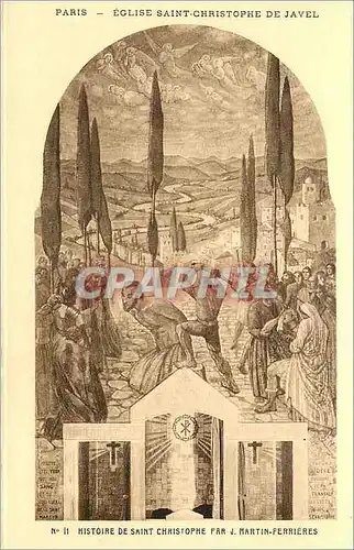 Cartes postales Eglise Saint Christophe de Javel par Martin Perrieres