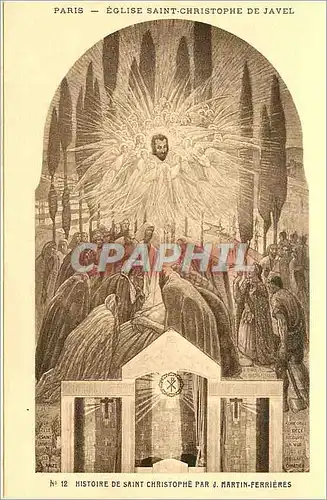 Cartes postales Eglise Saint Christophe de Javel par Martin Perrieres