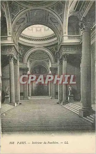 Cartes postales Paris Interieur du Pantheon