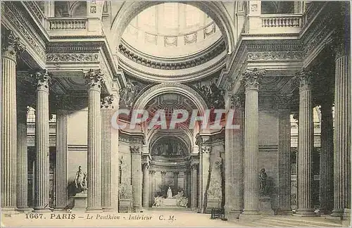 Cartes postales Paris Le Pantheon Interieur C M