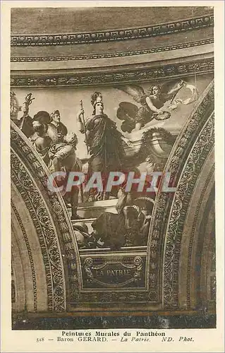 Ansichtskarte AK Peintures Murales du Pantheon Baron Gerard La Patrie