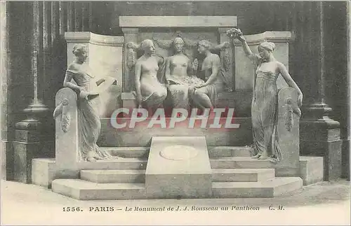 Ansichtskarte AK Paris Le Monument de J J Rousseau au Pantheon C M