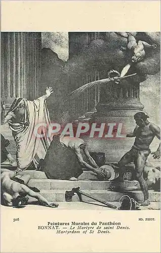 Cartes postales Peintures Murales du Pantheon Bonnat Le Martyre de Saint Denis