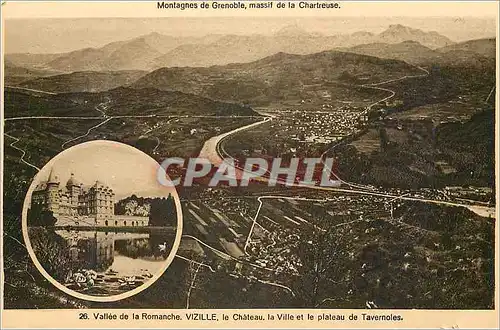 Ansichtskarte AK Montaignes de Grenoble Massif de la Chartreuse Vallee de la Romanche Vizille le Chateau La Ville