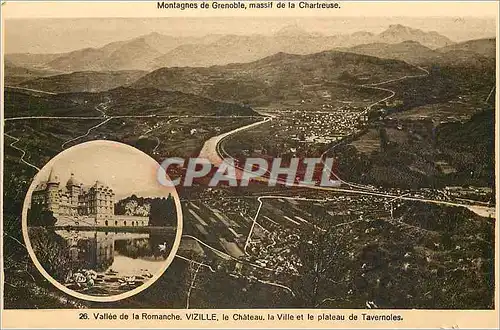 Cartes postales Montaignes de Grenoble Massif de la Chartreuse Vallee de la Romanche Vizille le Chateau La Ville
