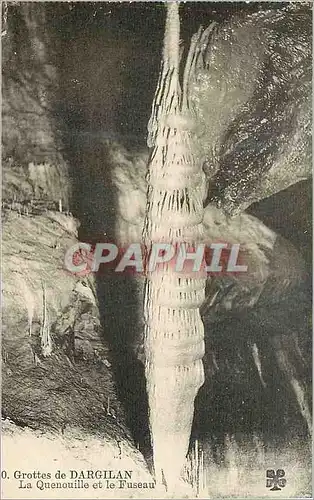 Ansichtskarte AK Grottes de Dargilan La Quenouille et le Fuseau