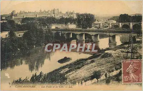 Cartes postales Carcassonne Les Ponts et la Cite LL