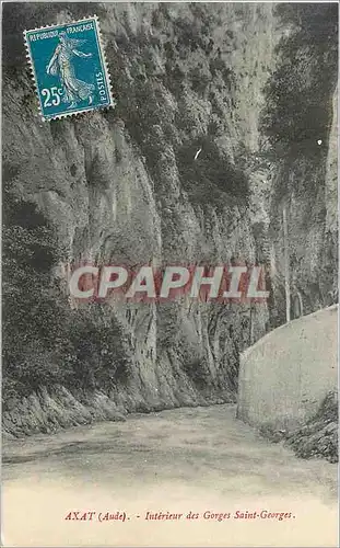 Cartes postales Axat (Aude) Interieur des Gorges Saint Georges