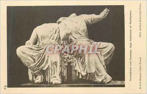 Cartes postales Persephone and Demeter East Padiment of Parthenon British Museum