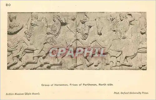 Cartes postales Group of Horsemen Frieze of Parthenon North Side British Museum
