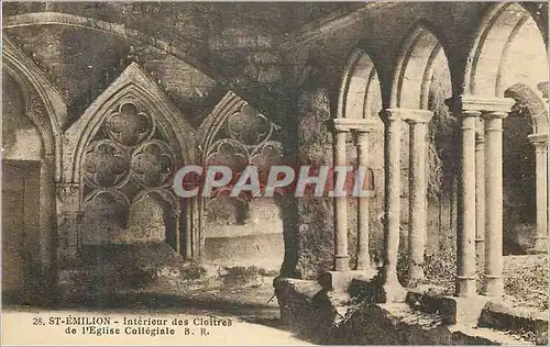 Cartes postales St Emilion Interieur des Cloitres de l'Eglise Collegiale