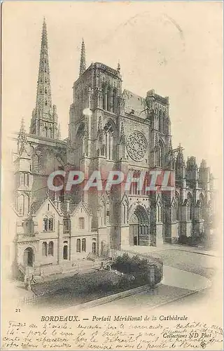 Cartes postales Bordeaux Portail Meridional de la Cathedrale (carte 1900)