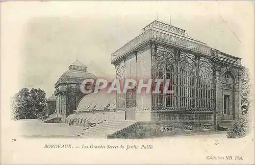Cartes postales Bordeaux Les Grandes Serres du Jardin Public (carte &900�
