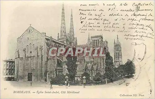 Cartes postales Bordeaux Eglise St Andre Cote Meridional