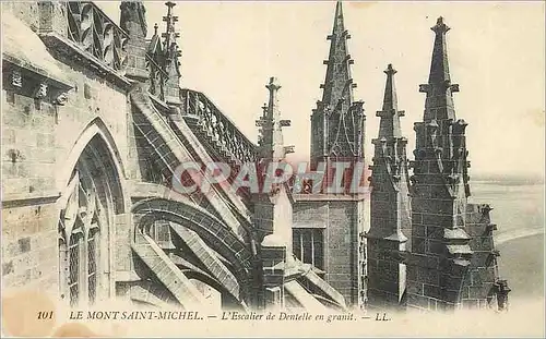 Cartes postales Le Mont Saint Michel L'Escalier de Dentelle en Granit