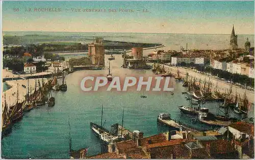 Ansichtskarte AK La Rochelle Vue Generale des Ports Bateaux