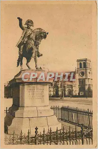 Ansichtskarte AK Cherbourg La Statue de Napoleon Ier et la Basilique Sainte Trinite