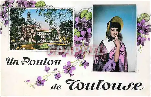 Cartes postales moderne Un Poutou de Toulouse Le Donjon du Capitale Costume Regional La Toulousaine