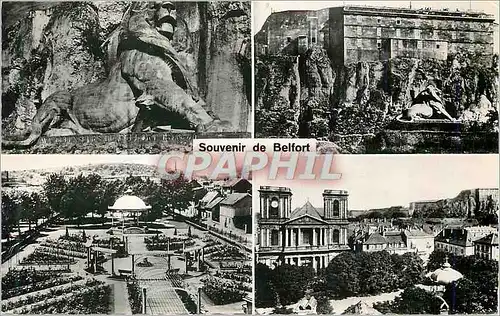 Moderne Karte Belfort Lion Chateau Roseraie Eglise Saint Christophe