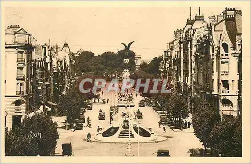 Ansichtskarte AK La Douce France Reims (Marne) La Fontaine Sube et Place Drouet d'Erlon