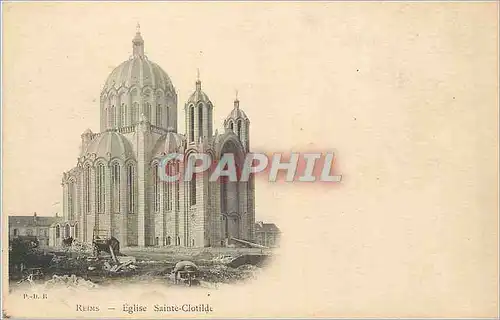 Ansichtskarte AK Reims Eglise Sainte Clotilde (carte 1900)