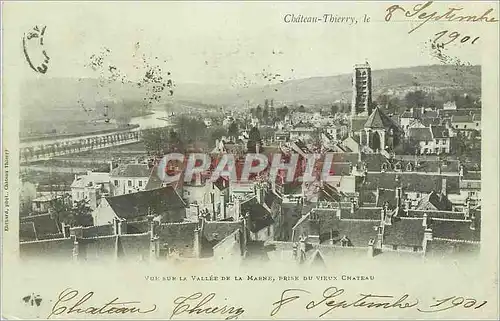Cartes postales Vue sur la vallee de la Marne prise du Vieux Ch�teau (carte 1900)