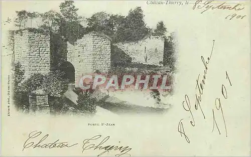 Cartes postales Chateau Thierry Porte St Jean (carte 1900)