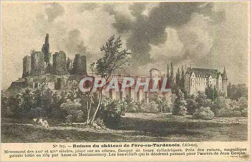 Ansichtskarte AK Ruines du Chateau de Fere en Tardenois(Aisne)