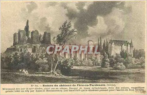 Cartes postales Ruines du Chateau de Fere en Tardenois(Aisne)