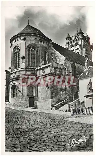 Cartes postales moderne la Ferte Milon (Aisne) Abside de l'Eglise Notre dame et la statue de Racine enfant