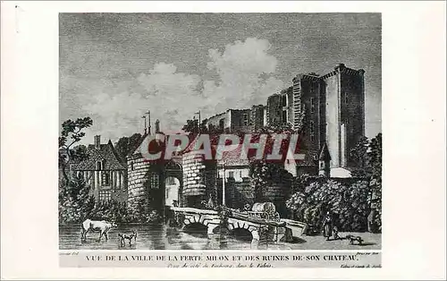 Cartes postales moderne Vue de la  Ville de la Ferte Milon et des Ruines de son Chateau