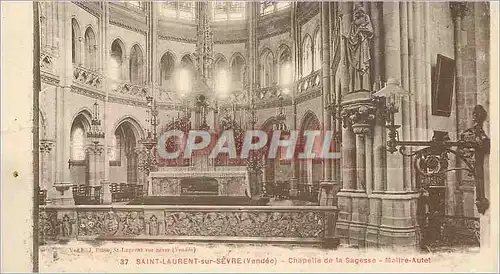 Cartes postales Saint Laurent sur Sevre(Vendee) Chapelle de la Sagesse Maitre Autel