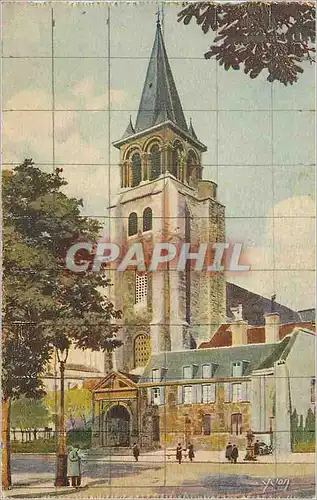 Cartes postales Paris en Flanani l'Eglise Saint Germain des Pres