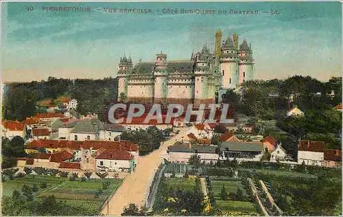 Cartes postales Pierrefonds Vue Generale Cote Sud Ouest du Chateau