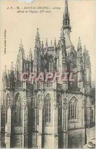 Cartes postales Mont St Michel Abbaye Abside de l'Eglise XVe siecle