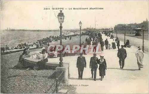 Cartes postales Dieppe le Boulevard Maritime