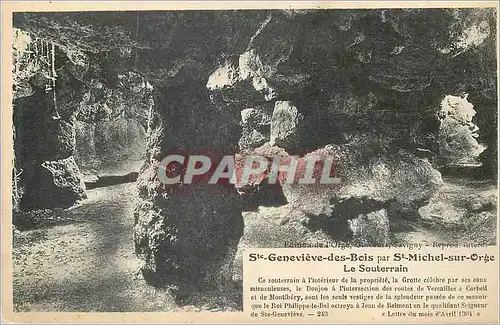 Cartes postales Ste Genevieve des Bois par St Michel sur Orge le Souterrain