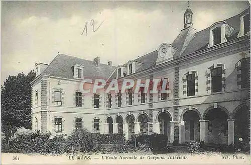 Cartes postales le Mans l'Ecole Normale de Garcons Interieur