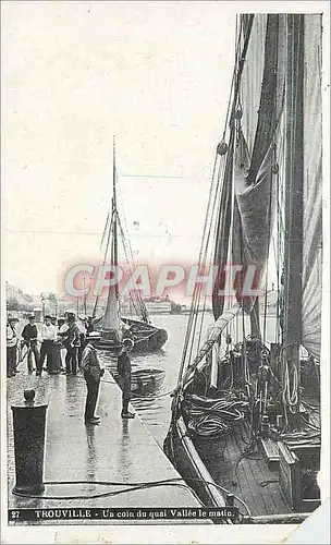 Ansichtskarte AK Trouville un Coin du Quai Vallee Le Matin Bateaux de peche