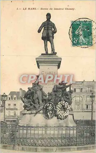 Cartes postales le Mans Statue du General Chanzy