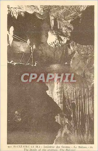 Cartes postales St Cesaire (AM) Interieur des Grottes le Balcon