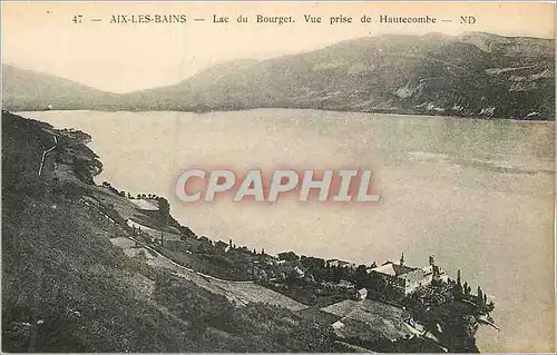 Cartes postales Aix les Bains Lac du Bourget Vue prise de Hautecombe