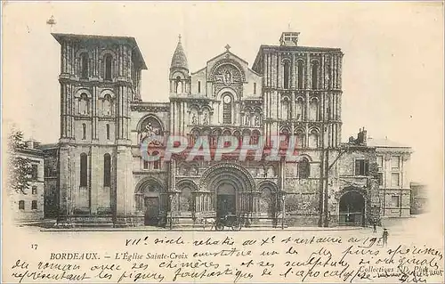 Cartes postales Bordeaux l'Eglise Sainte Croix (carte 1900)