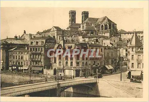 Ansichtskarte AK Verdun Pont et Rue Beaurepaire vue sur la Cathedrale