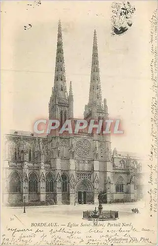 Ansichtskarte AK Bordeaux Eglise Saint Andre Portail Nord (carte 1900)